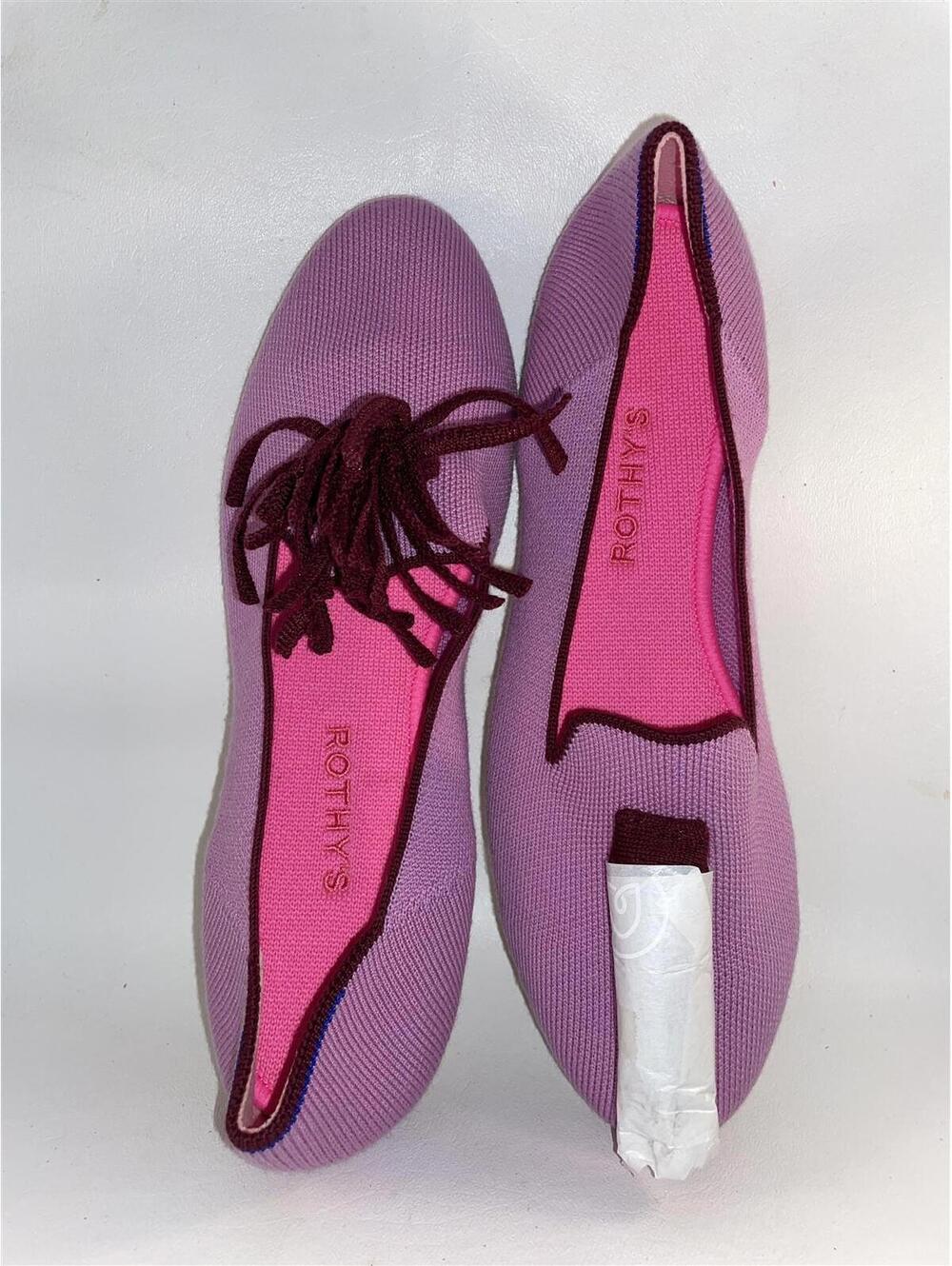 Rothy's Loafer Merino Pink Purple Shoes Flats Size 9 New